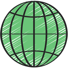 Globe Grid Icon