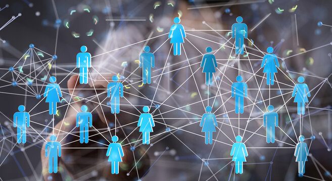 organization chart team concept networking technology.