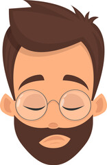 Man face expression clipart design illustration