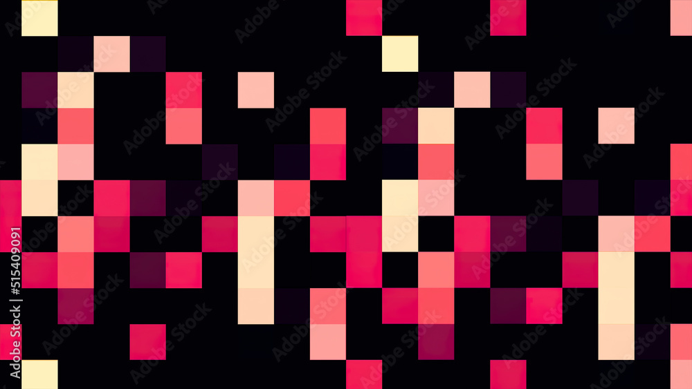 Poster motion abstract background colorful pixels flashing and switch. animation background glowing of mosa
