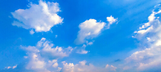 Naklejka na ściany i meble blue sky clear view background with clouds (10)