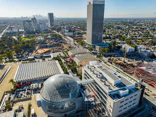 Wilshire Blvd Aerial View Los Angeles, California