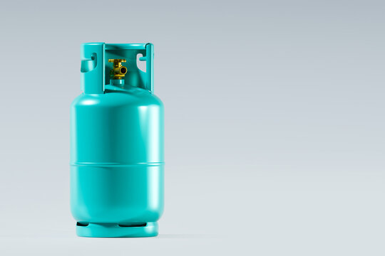 The LPG gas tank has no text on the body  - 3D render