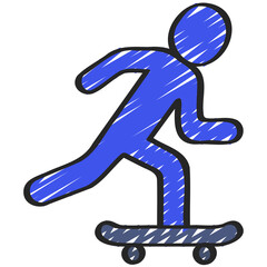 Person Skateboarding Icon