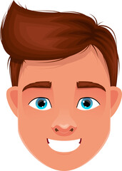 Man face expression clipart design illustration