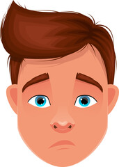 Man face expression clipart design illustration