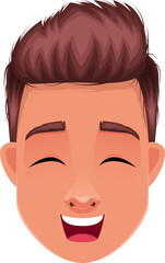 Man face expression clipart design illustration