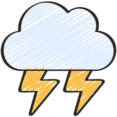 Lightening Cloud Icon