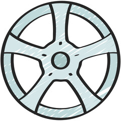 Obraz premium Wheel Rim Icon