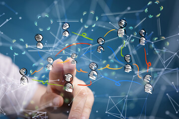 conference Digital Network and data concept