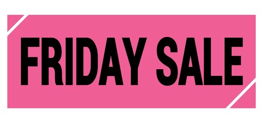FRIDAY SALE text on pink-black grungy stamp sign.