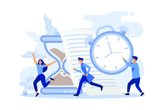 Concept save time, Money saving. Times is money. Business and management, time is money, financial investments in stock market future income growth. flat design modern illustration