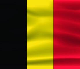 The Realistic National Flag of Belgium