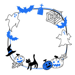 ハロウィンのフレーム素材