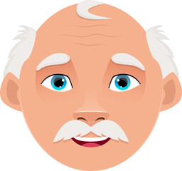 Old man clipart design illustration