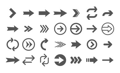Arrow vector icon collection. Set of arrow elements for design.