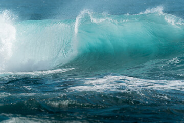 close up. strong wave  