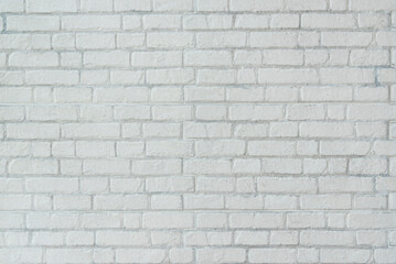white brick wall background in room.