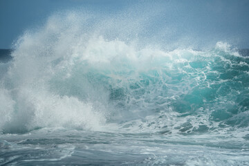 close up. strong wave  