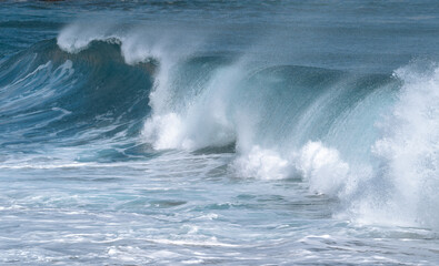 close up. strong wave  