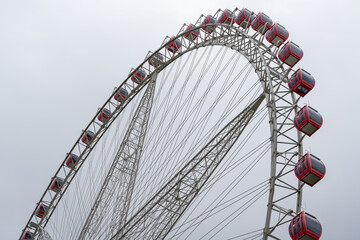 Close-up of ferris wheel in the playground