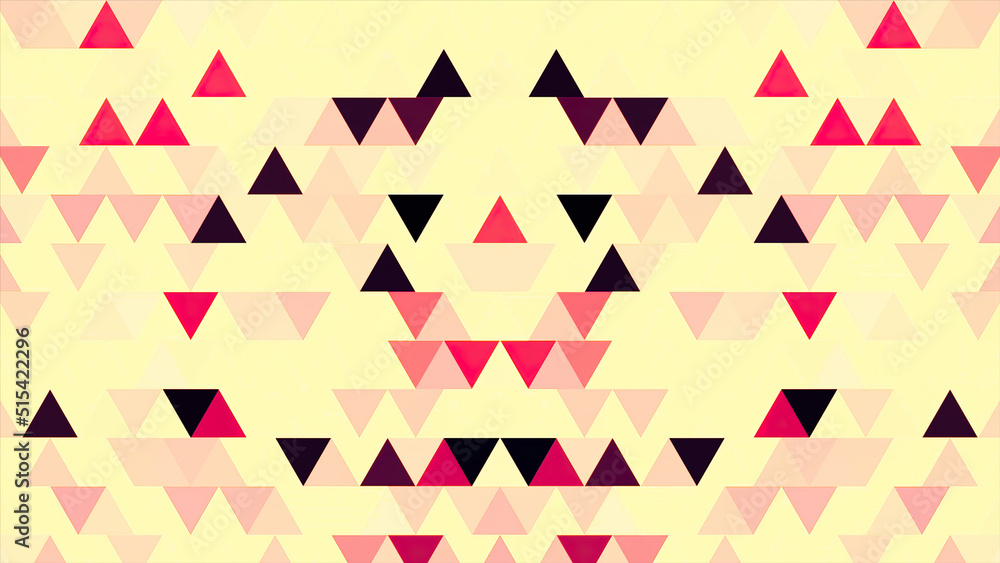Poster random changing geometrical graphics shapes colored figures motion animation. triangles abstract bac