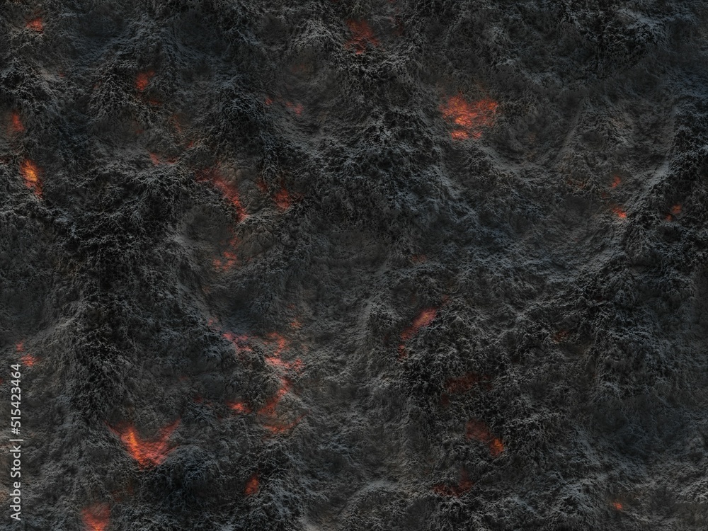 Canvas Prints closeup shot of textured ashes with hot coals burning inside, background pattern