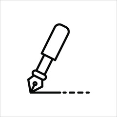 Pen icon or logo isolated sign symbol vector illustration