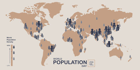Map of World Population Density, World Population day