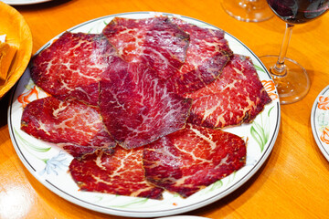 Cecina, Spanish local cured meat  