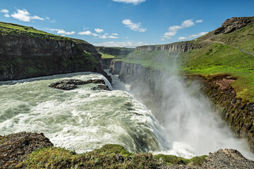 Gullfoss waterfall in Iceland