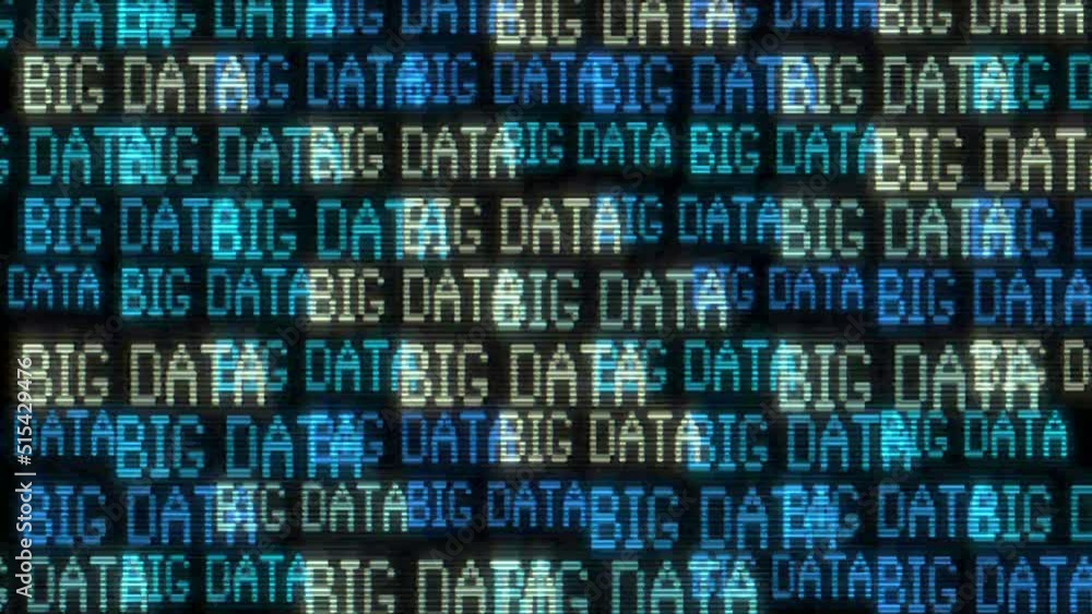 Poster big data analytics animated text kinetic finance fintech wordscape ai artificial intelligence softwa