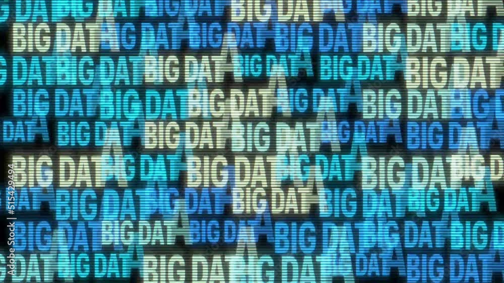 Poster big data analytics animated text kinetic finance fintech wordscape ai artificial intelligence softwa