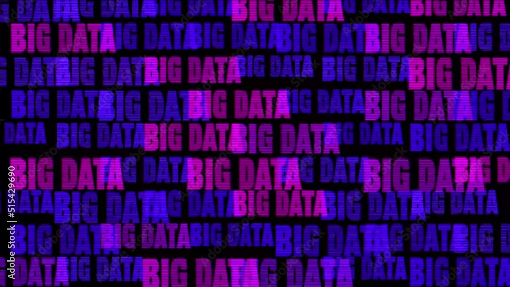 Poster big data analytics animated text kinetic finance fintech wordscape ai artificial intelligence softwa