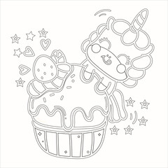 FOOD KAWAII COLORING PAGE 

