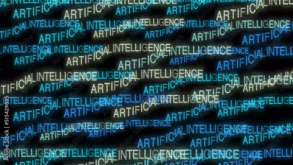 Poster big data analytics animated text kinetic finance fintech wordscape ai artificial intelligence softwa