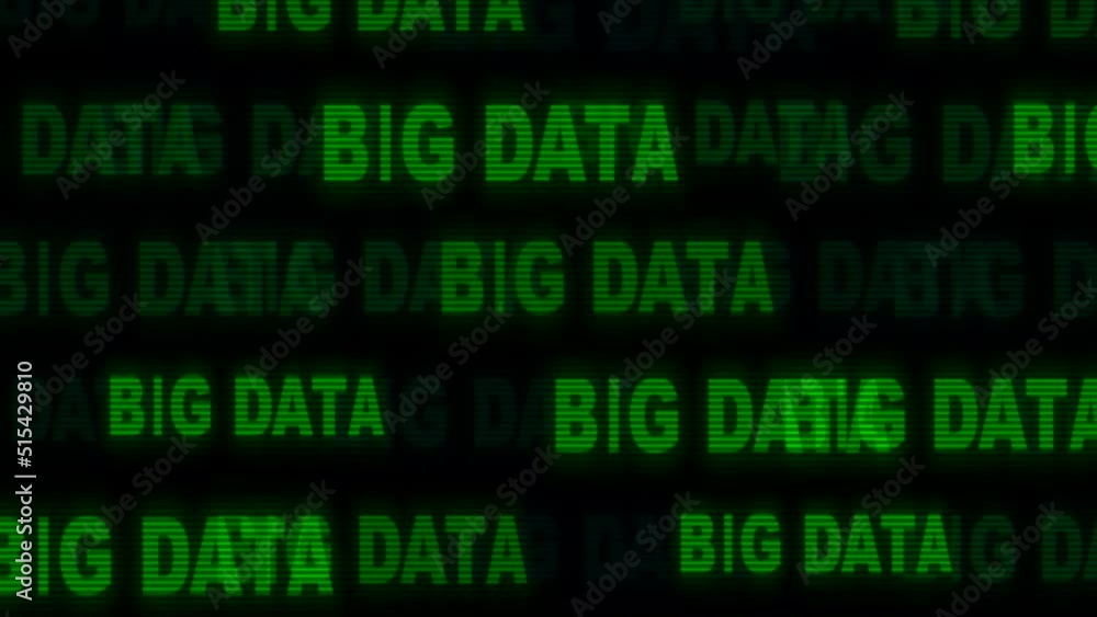 Poster big data analytics animated text kinetic finance fintech wordscape ai artificial intelligence softwa