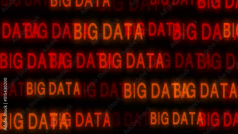 Poster big data analytics animated text kinetic finance fintech wordscape ai artificial intelligence softwa