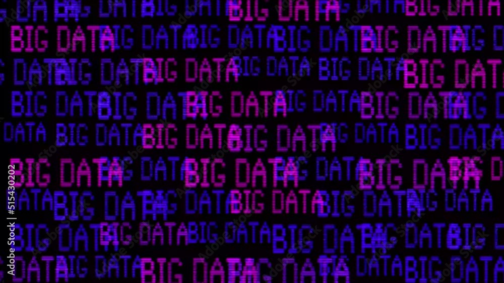 Poster big data analytics animated text kinetic finance fintech wordscape ai artificial intelligence softwa