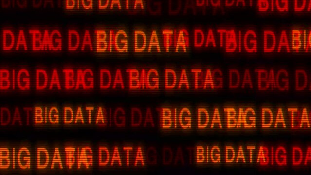 Big data analytics animated text kinetic finance fintech wordscape ai artificial intelligence software