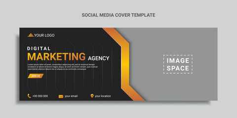 digital marketing agency social media cover design or web banner