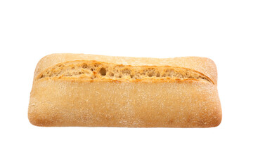 pain ciabatta isolé sur un fond blanc