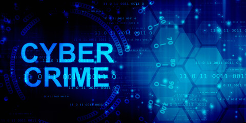 2d illustration abstract Cyber crime

