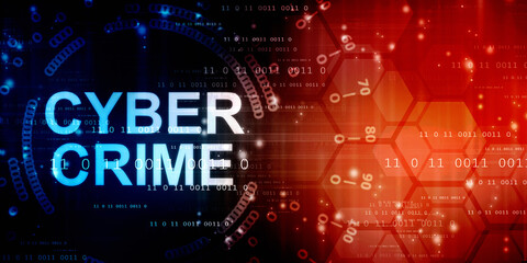 Obraz premium 2d illustration abstract Cyber crime