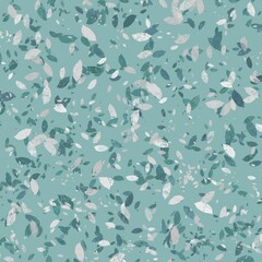 White  and green leaves on the light green background. Colorful abstract illustration for wallpaper or poster. Bright natural pattern. 