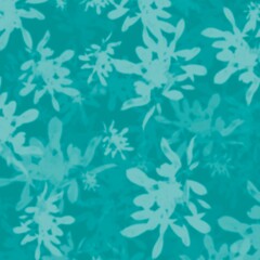 Fototapeta na wymiar White leaves on the green background. Bright natural pattern. Colorful abstract illustration for wallpaper or poster.