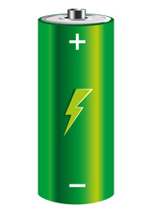 Pile électrique - batterie énergie verte - vector 