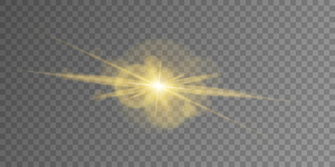 Vector transparent sunlight special lens flare light effect. PNG