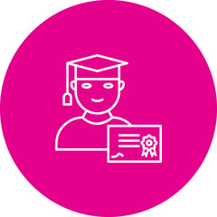 Unique Receiving Diploma Vector Icon