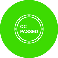 Unique QC Passed Vector Icon